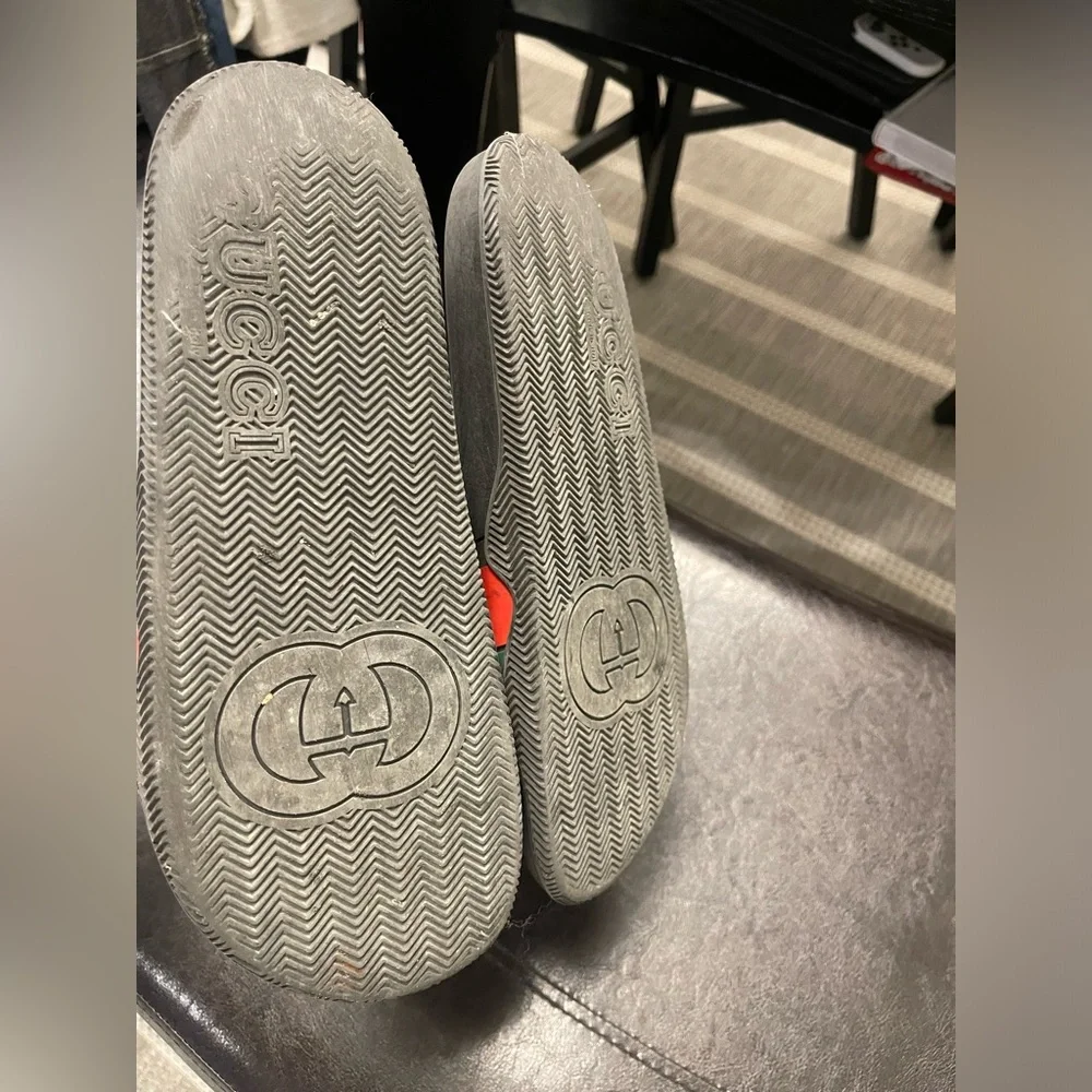 Authentic Gucci Interlocking G Slide Sandals Men Sz 11 FLAWED